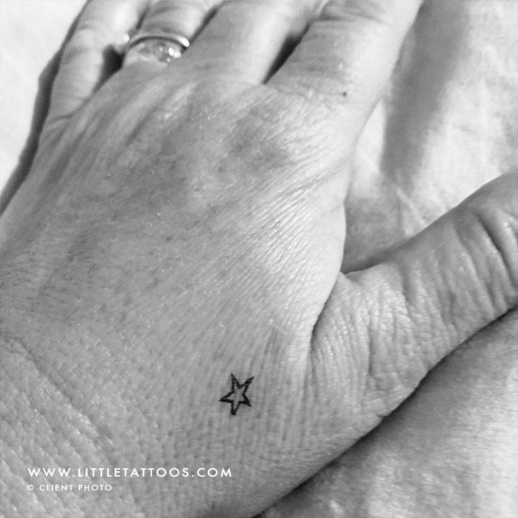 Star Outline Temporary Tattoo - Set of 3