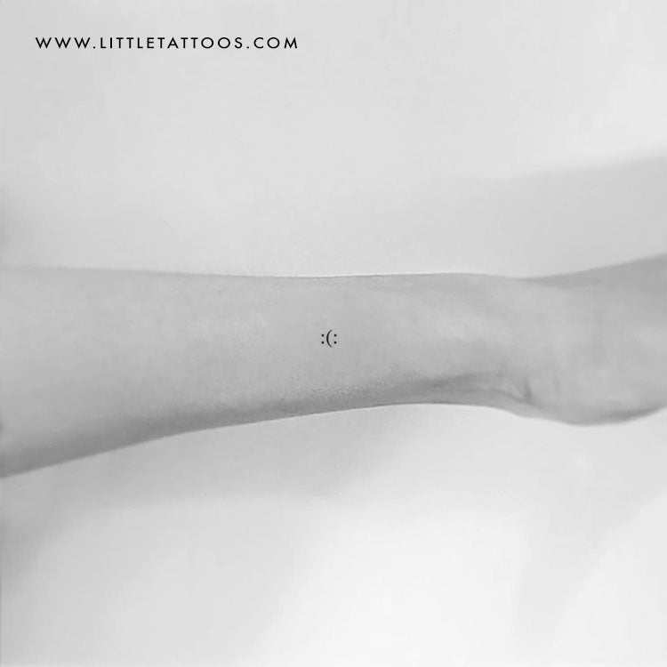 Minimalist Sad & Happy Face Temporary Tattoo