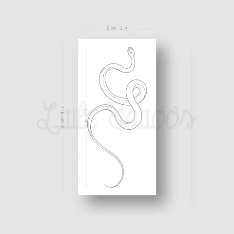 Fine Line Snake Temporary Tattoo by Harmlessberry - Set of 3