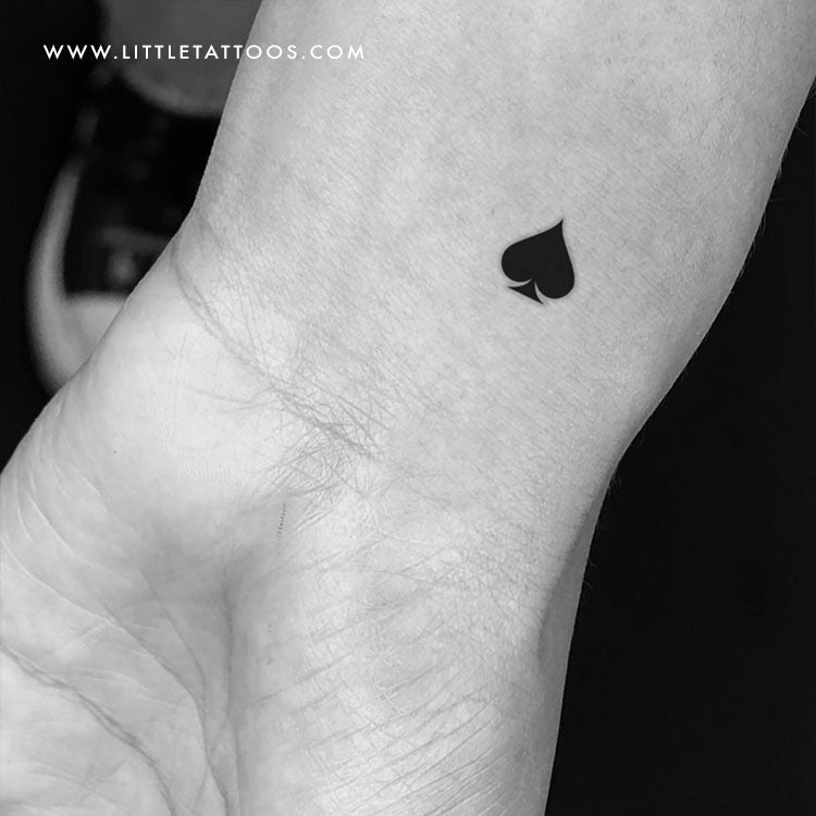 Spade Temporary Tattoo - Set of 3