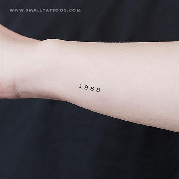 1988 birth year temporary tattoo