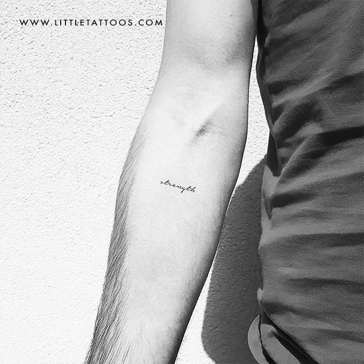 Tatuaje temporal de fuerza - Juego de 3