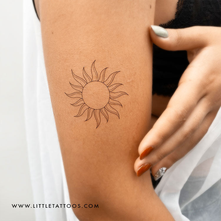 Sun Temporary Tattoo by 1991.ink - Set of 3