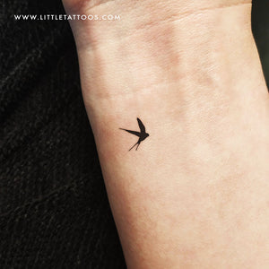 Small Swallow Temporary Tattoo - Set of 3