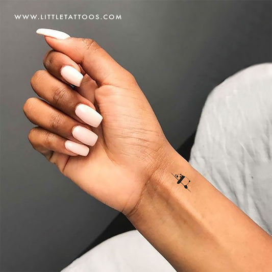 Sleepy Panda Temporary Tattoo - Set of 3
