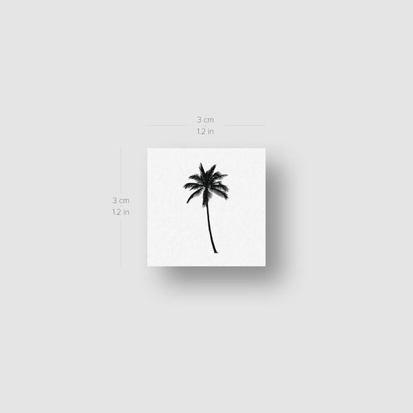 Small Palm Tree Temporary Tattoo - Set of 3
