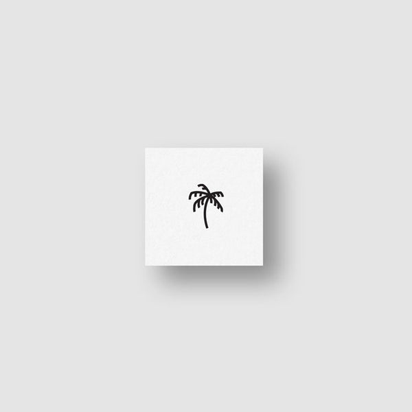 Tiny Palm Tree Temporary Tattoo - Set of 3