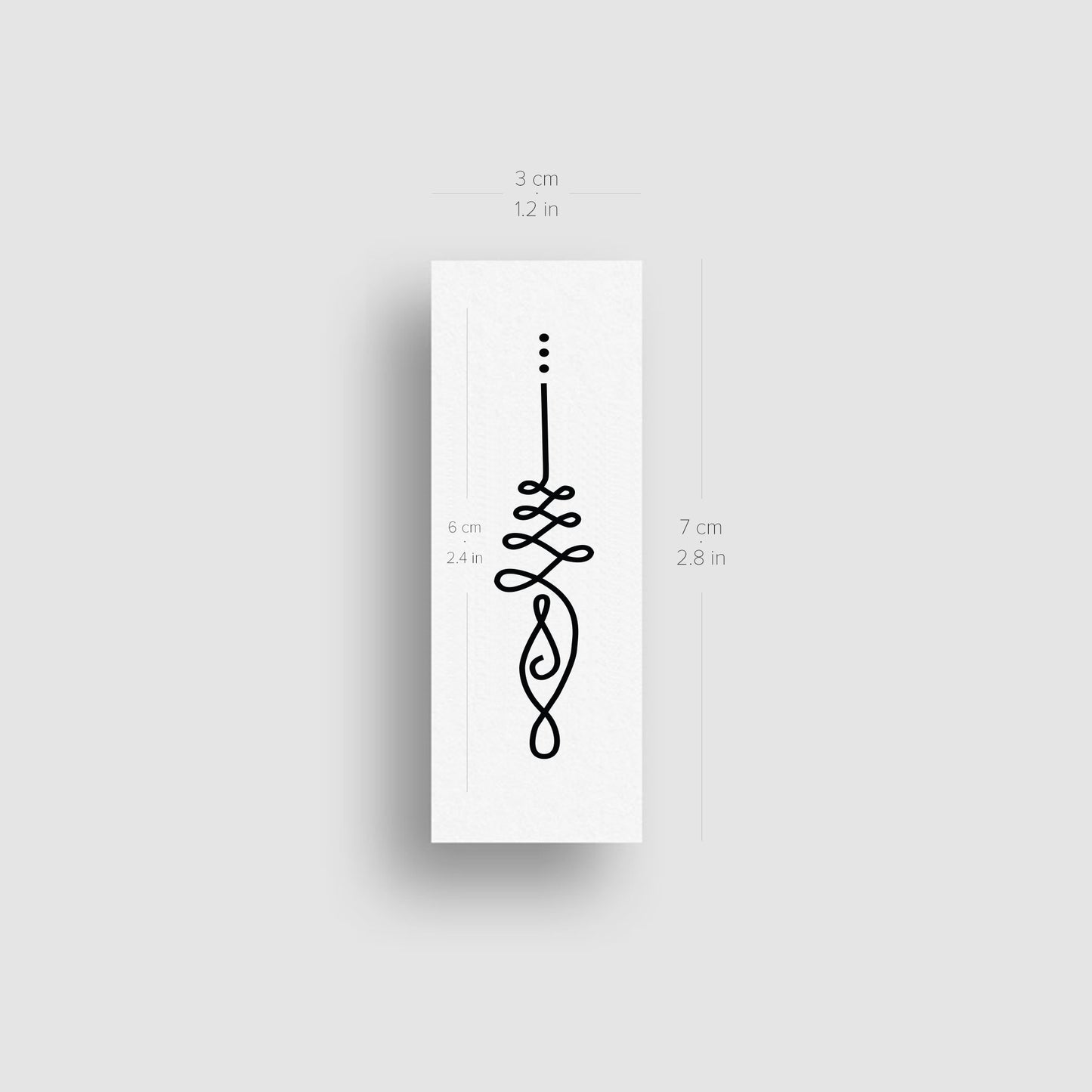 Tatuaje temporal Unalome - Juego de 3