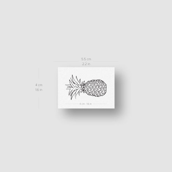 Pineapple Temporary Tattoo - Set of 3