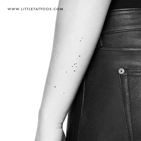 Minimalist Taurus Constellation Temporary Tattoo - Set of 3