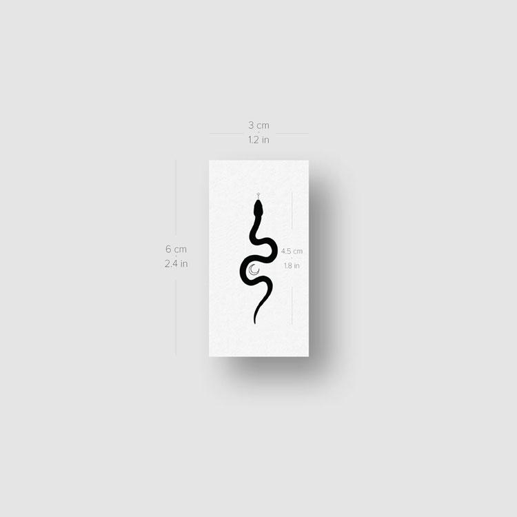The Soma Snake [Black] by Jakenowicz Temporary Tattoo - Set of 3