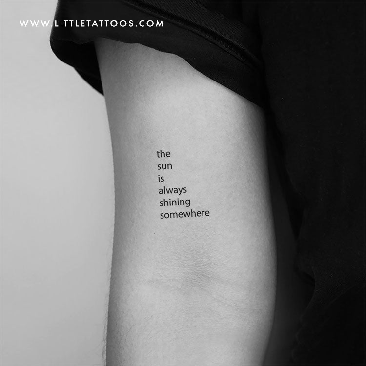 The Sun Is Always Shining Somewhere Temporary Tattoo - Set of 3