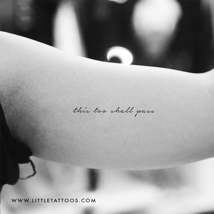 This Too Shall Pass Temporary Tattoo - Set of 3