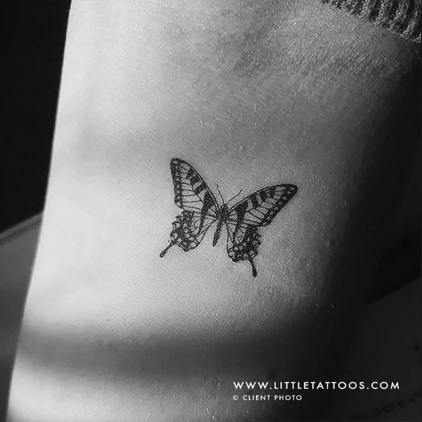 Swallowtail Butterfly Temporary Tattoo - Set of 3