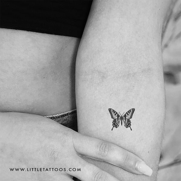 Swallowtail Butterfly Temporary Tattoo - Set of 3