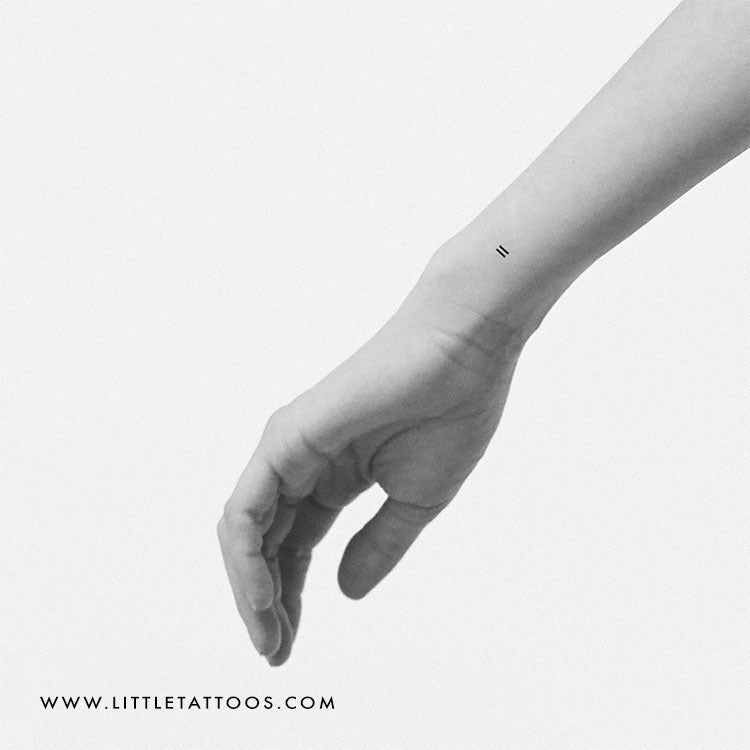 Tatuaje temporal del signo igual - Juego de 3