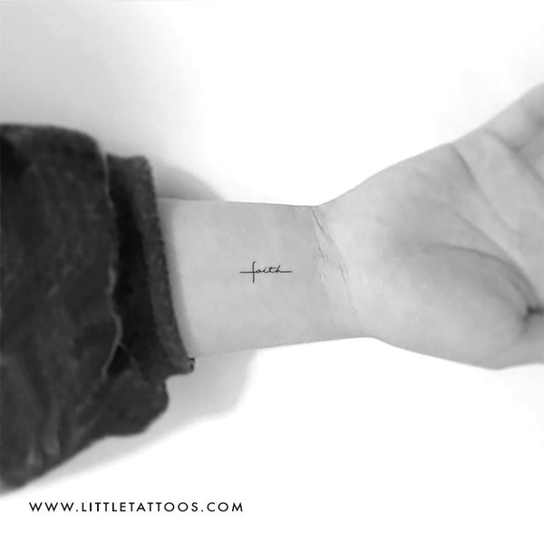Tiny Faith Cross Temporary Tattoo - Set of 3