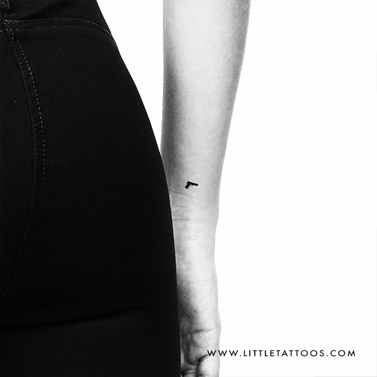 Tatuaje temporal de pistola pequeña - Juego de 3