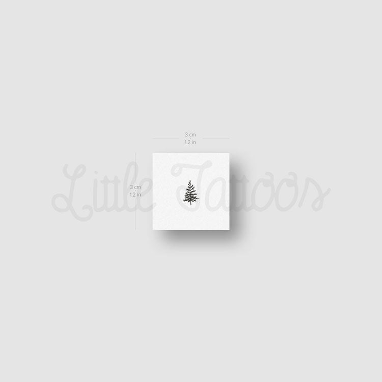 Tiny Pine Tree Temporary Tattoo - Set of 3