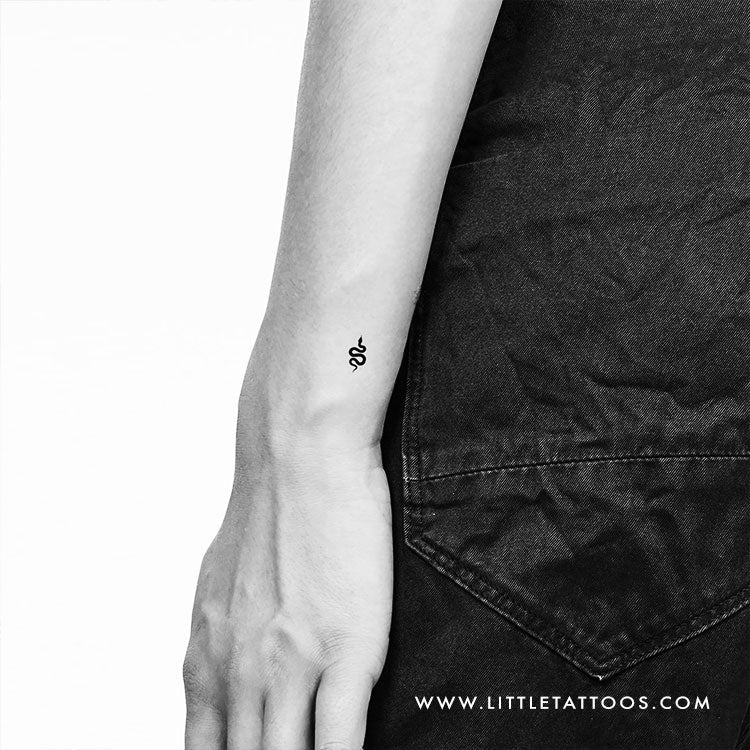 Tiny Snake Temporary Tattoo - Set of 3