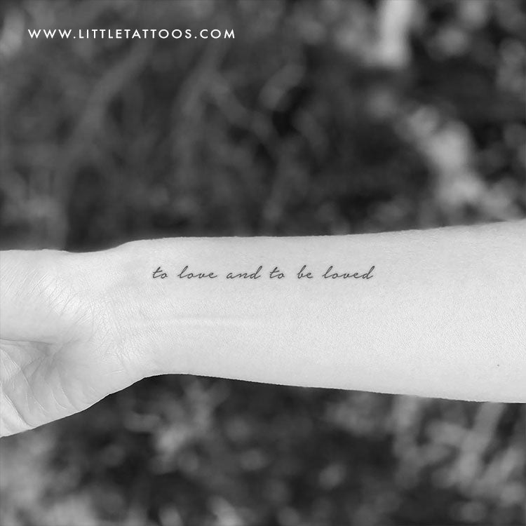 Tatuaje temporal "Amar y ser amado" - Juego de 3