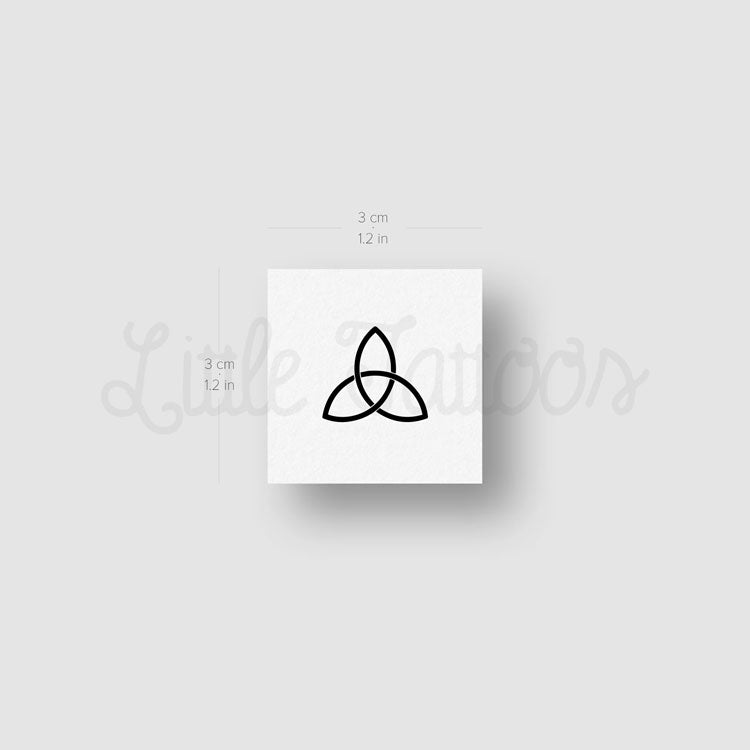 Triquetra Symbol Temporary Tattoo (Set of 3)