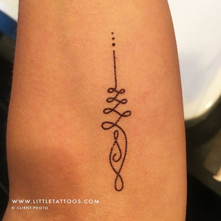 Tatuaje temporal Unalome - Juego de 3