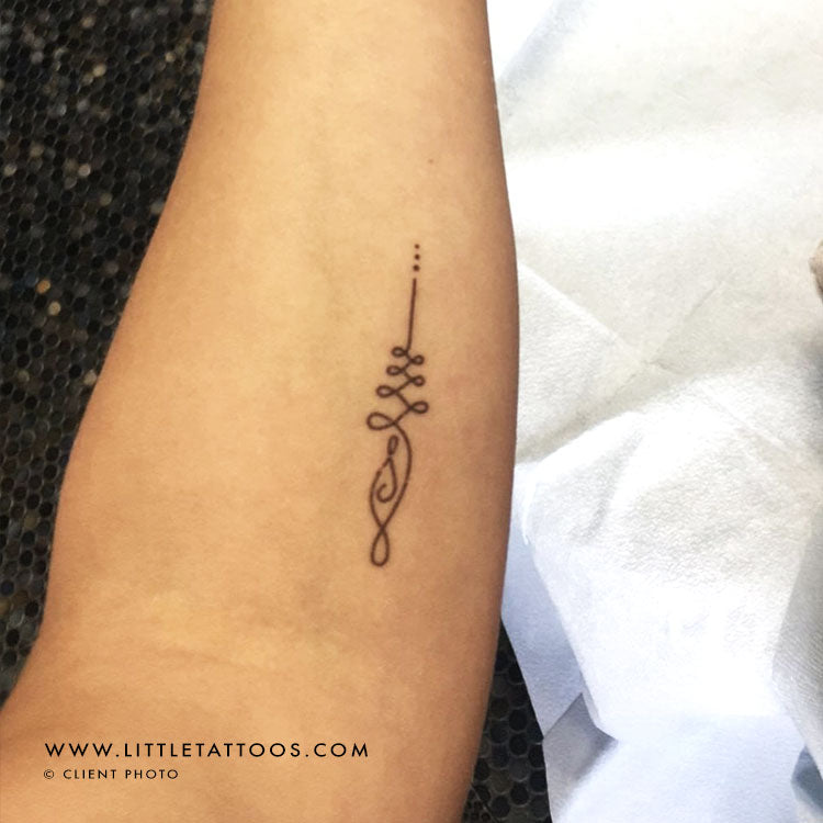 Tatuaje temporal Unalome - Juego de 3