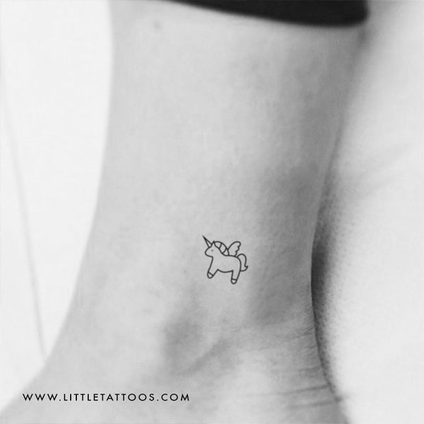 Minimalist Unicorn Temporary Tattoo - Set of 3