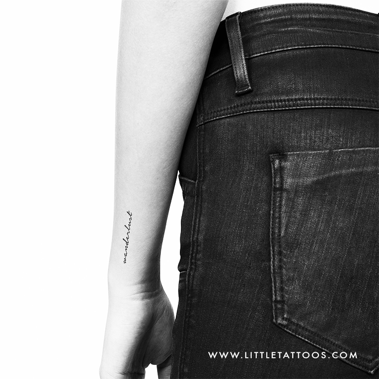 'Wanderlust' Temporary Tattoo - Set of 3