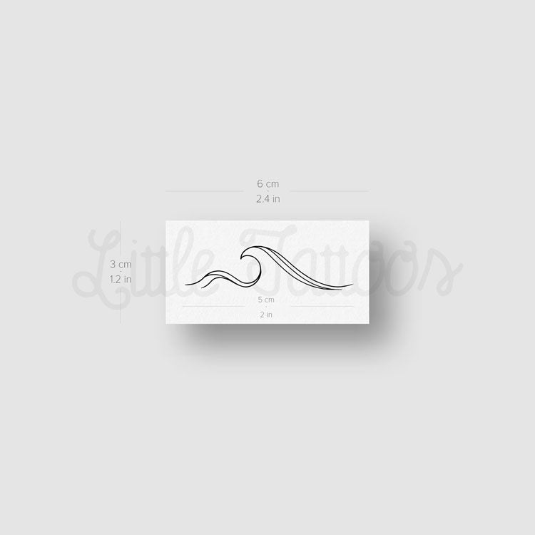 Wave Temporary Tattoo by 1991.ink - Set of 3