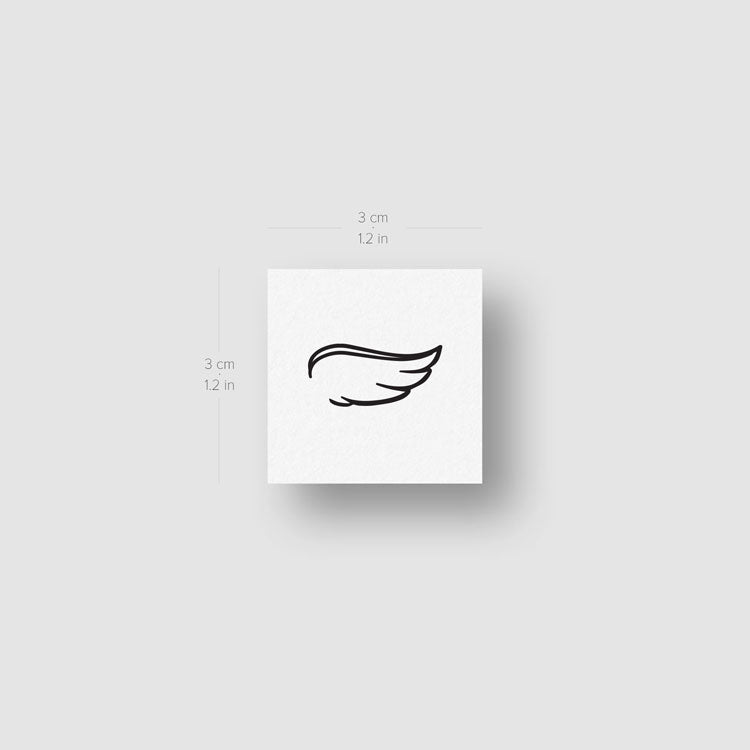 Tatuaje temporal de un par de alas - Juego de 3 + 3