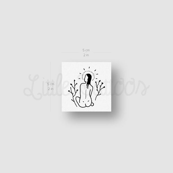 Back Of A Woman Temporary Tattoo by Tukoi (Set of 3)