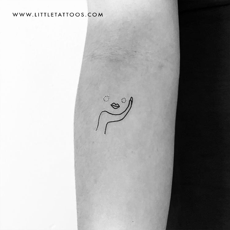 Resting Woman Temporary Tattoo by Tukoi - Set of 3
