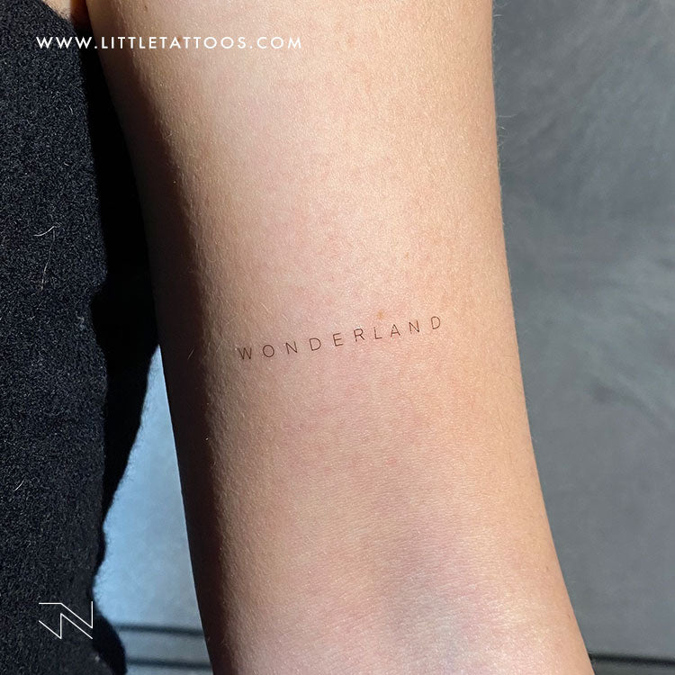 'Wonderland' by Jakenowicz Temporary Tattoo - Set of 3