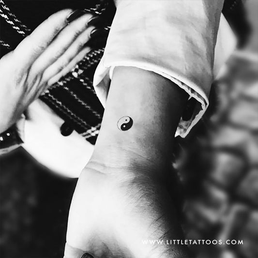Yin Yang Temporary Tattoo - Set of 3