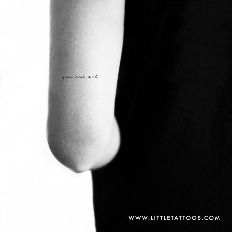 Tatuaje temporal "Eres Arte" - Juego de 3