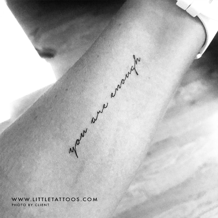 Tatuaje temporal "Eres suficiente" - Juego de 3